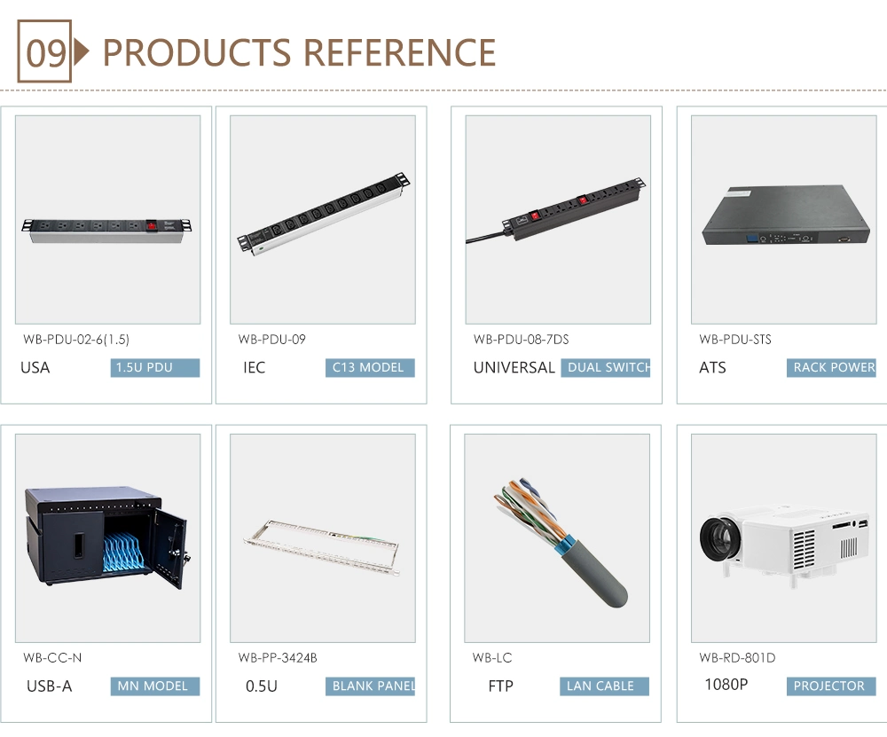 19′ ′ French Power Distribution Unit PDU for Network Cabinet Rack