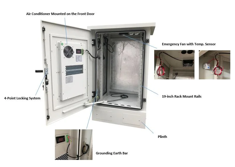 IP55 IP65 Weatherproof Outdoor Battery Enclosure Telecom Cabinet for Base Transceiver Station